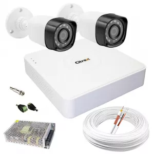 Kit Com 2 Câmeras de Segurança Full HD 1080p e DVR de 4 Canais Citrox