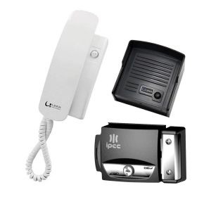 Kit Interfone Completo Porteiro Eletrônico Lider Com Fechadura Elétrica e Cabo