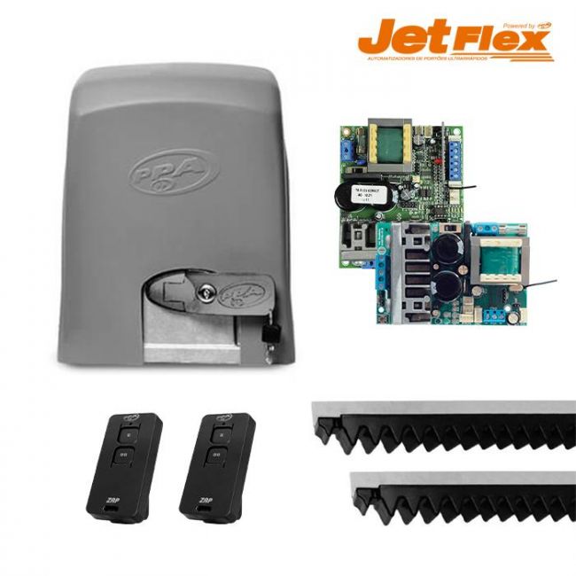 Kit Motor de Portão Industrial DZ 1300 IND Jet Flex Z12 Automatizador Bivolt PPA