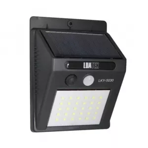 Luminária LED Arandela Sem Fio Com Carregador Solar e Sensor de Movimento