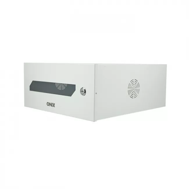 Mini Rack 15" de Parede C/ Visor e Chave Branco Onix Security