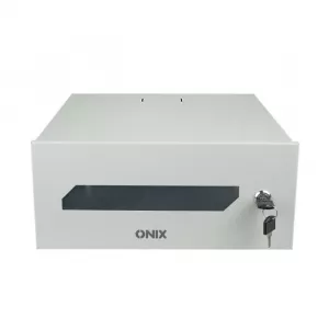 Mini Rack 15" de Parede C/ Visor e Chave Branco Onix Security