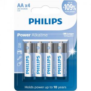 Pilhas Alcalinas AAA Philips c/ 4 Unidades 