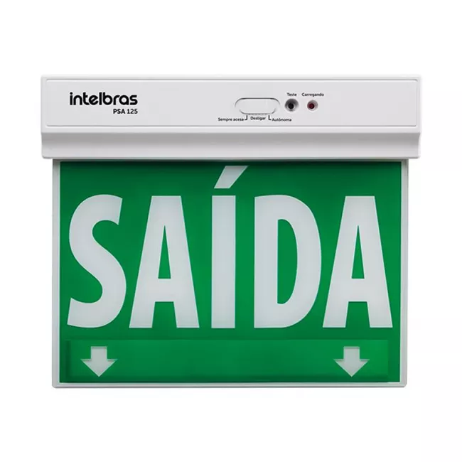 Placa de Sinalização SAÍDA Com Led Face Única PSA 125 Intelbras