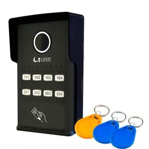 Porteiro Coletivo Smart RFID Interfone 8 Pontos LR 808R C/ Controlador de Acesso Lider