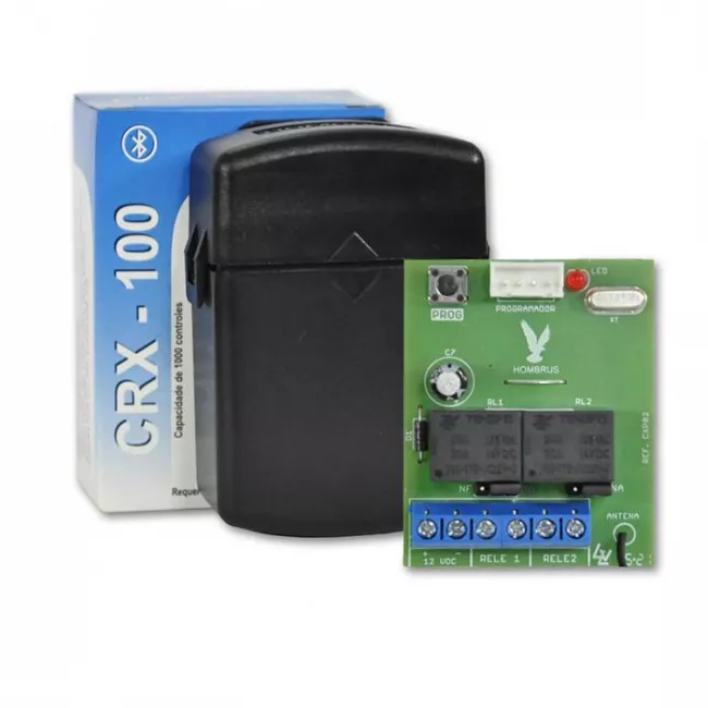 Receptor Gerenciável Por Aplicativo 2 Canais CRX-100 Hombrus Até 1000 Controles