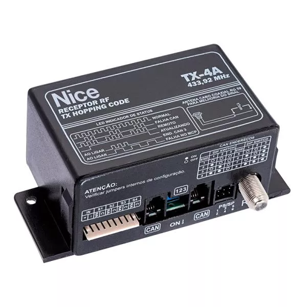 Receptor RF 433MHz Hopping Code TX-4A Linear Nice