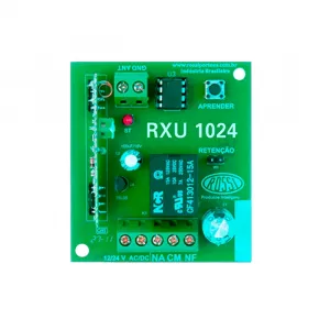Receptora RXU 1024 Rossi 433MHz Compatível c/ Rolling Code Código Fixo e Código Aberto