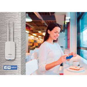 Roteador Wireless HotSpot 300 Intelbras - Acesso a Sua Rede WIFI c/ Check-in No Facebook