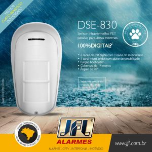 Sensor IVP Infravermelho PET Digital DSE-830 JFL P/ Áreas Externas