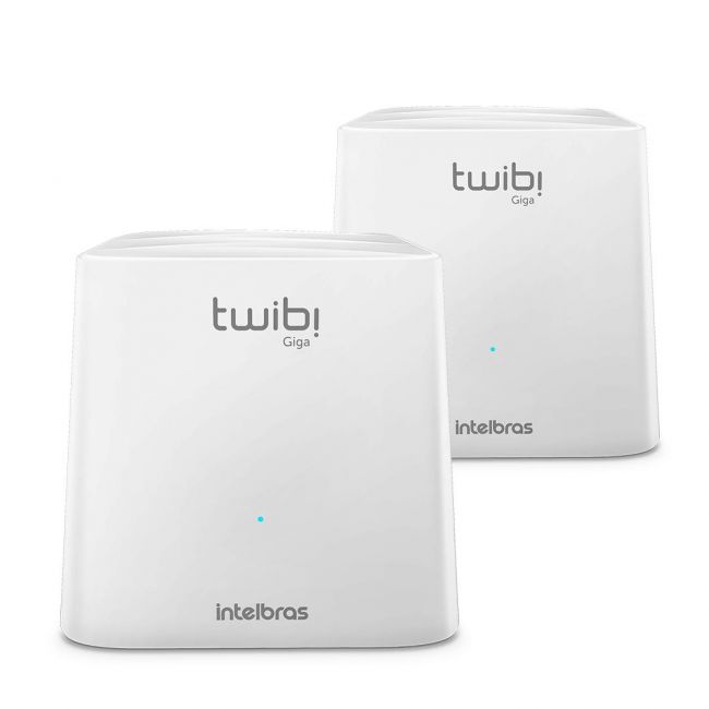 Roteador Sistema Wi-Fi Mesh Intelbras TWIBI GIGA Pack 2 Unidades