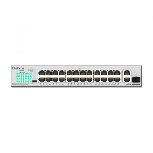 Switch 24 Portas PoE Fast Ethernet + 2 Portas Gigabit S1026F-P Intelbras