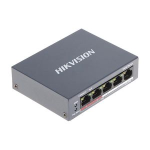 Switch 5 Portas PoE Hikvision Fast 10/100 Mbps DS-3E0105P-E/M 