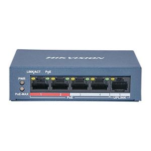 Switch 5 Portas PoE Hikvision Fast 10/100 Mbps DS-3E0105P-E/M 