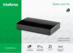 Switch Intelbras 8 Portas GIGA SG 800 Q+