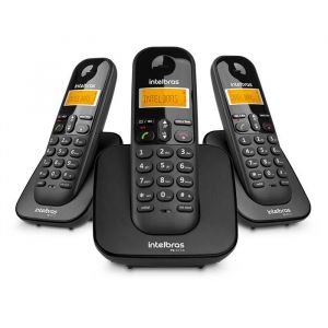 Telefone Sem Fio Digital Com Dois Ramais Adicionais TS 3113 Intelbras