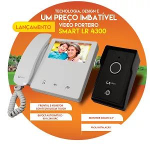 Vídeo Porteiro LCD Colorido Com Tela 4.3" Lider Smart LR4500